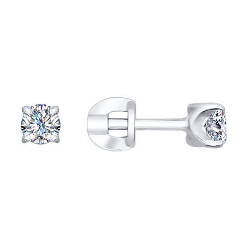 Серьги из белого золота с бриллиантами (Арт.1021183)