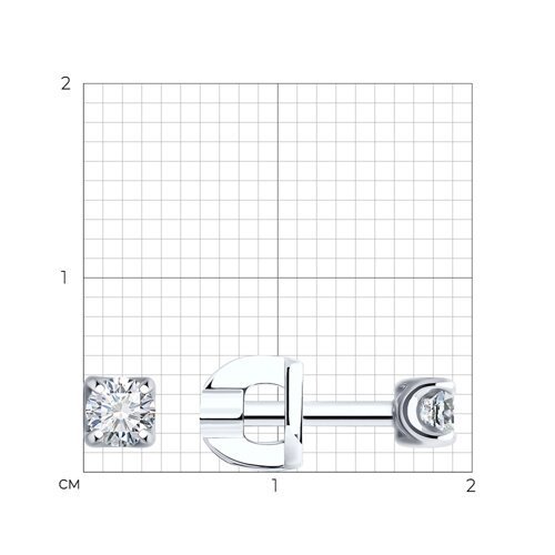 Серьги из белого золота с бриллиантами (Арт.1021183)