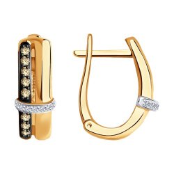 Серьги из золота с бриллиантами (Арт.1021507)