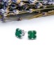 Серьги серебряные с малахитом «Крылья» Myjewels (арт.2222)