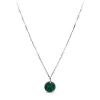 Ожерелье серебряное с малахитом «Крылья грёз» My-jewels (арт.2511)