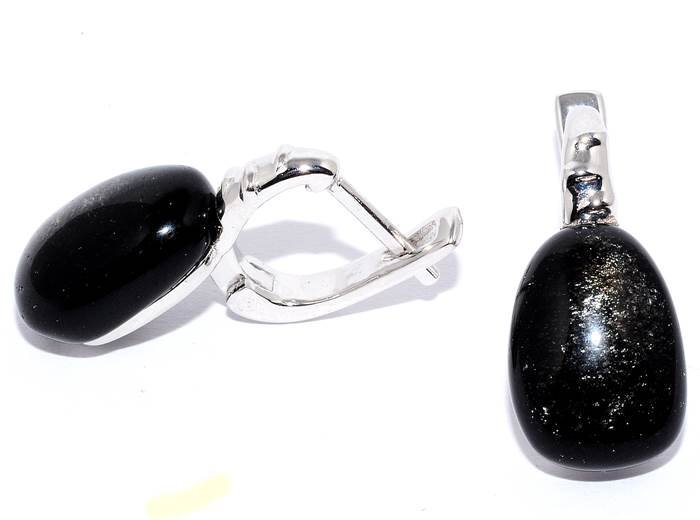 Серьги Серебряные крылья (Арт.22ee018510-153_obsidianserebryanyi_30)