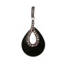 Кулон серебряный с керамикой и кубическим цирконием «Black Drop» Fresh Jewelry (арт.TM-P00144-B-WB-X-X-DB)
