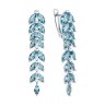 Серьги из серебра с ситаллами (Арт.94-321-02172-1)