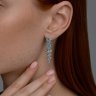 Серьги из серебра с ситаллами (Арт.94-321-02172-1)