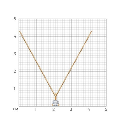 Колье из золота с бриллиантом (Арт.1070271)