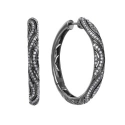 Серьги из золота с бриллиантом (Арт.kr5077m-wd-rbk_sr_blk)