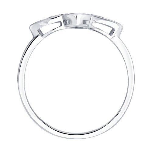 Кольцо из серебра с фианитами и эмалью (Арт.94014647)