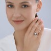 Кольцо из серебра с фианитами и эмалью «Ночная Орхидея» Соколов (арт.94014647)