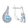 Серьги из серебра с топазами и фианитами (Арт.92022080)