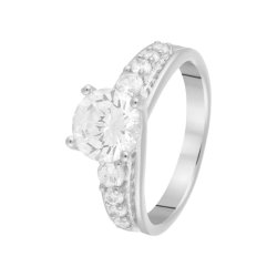 Кольцо из серебра с фианитом (Арт.cz-r00697-x-w-w-x-w)