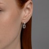 Серьги из серебра с фианитами «Сверкающее звено» Соколов (арт.9402)