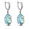 Серьги из золота с бриллиантом и топазом Русские Самоцветы (Арт.88055)