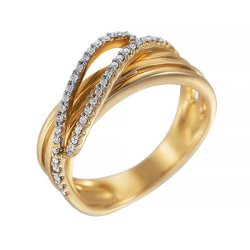 Кольцо из золота с бриллиантом (Арт.r17300_yg)