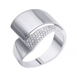 Кольцо из белого золота с бриллиантом (Арт.r33827_ko_wg)