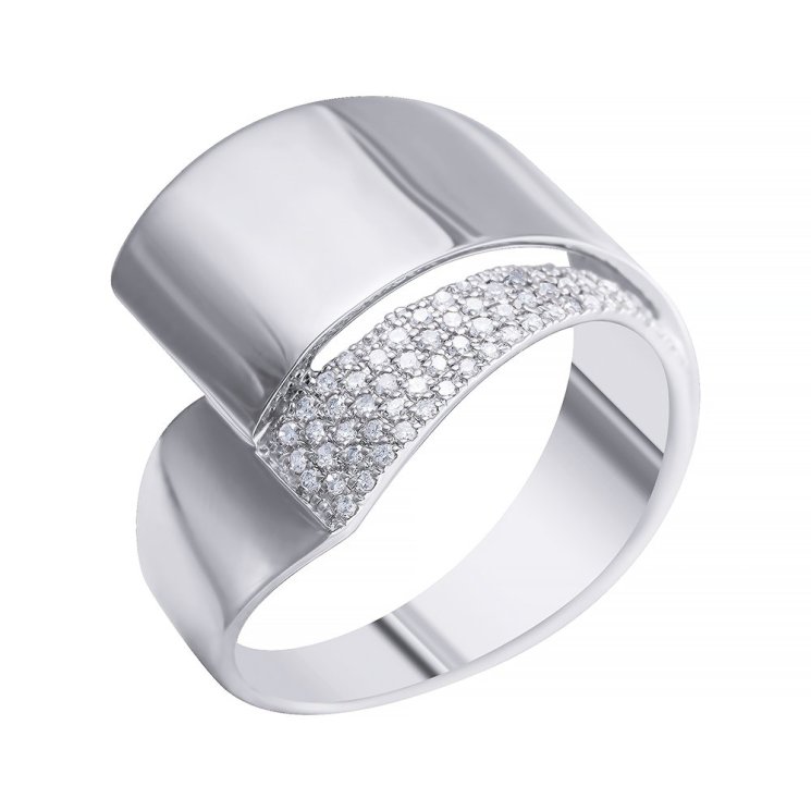 Кольцо из белого золота с бриллиантом (Арт.r33827_ko_wg)