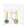 Серьги из золота с бриллиантами и изумрудами (Арт.3020429)
