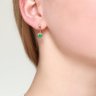 Серьги из золота с бриллиантами и изумрудами (Арт.3020429)