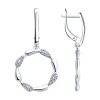Серьги из серебра с фианитами «Круг сияния» Соколов (арт.94-121-02004-1)