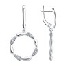 Серьги из серебра с фианитами (Арт.94-121-02004-1)
