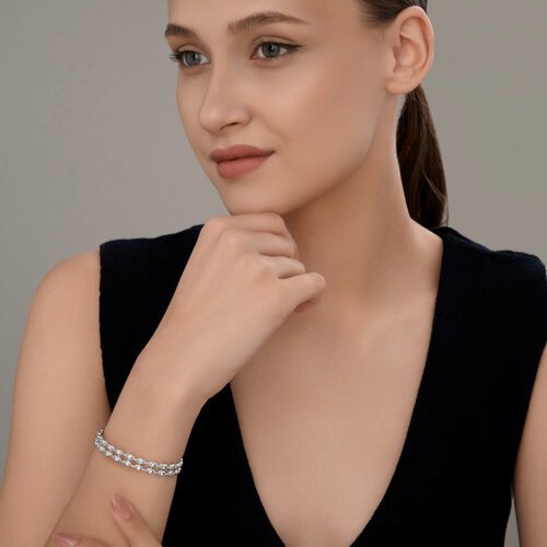 Браслет из серебра с фианитами (Арт.94051588)