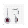 Серьги из белого золота с бриллиантами и рубинами (Арт.4020703-3)