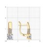 Серьги из золочёного серебра с фианитами (Арт.93022370)