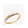 Кольцо из золота с комбинированной полировкой «Волны света» Соколов (арт.51-110-02213-1)