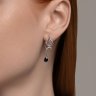 Серьги из белого золота с бриллиантами и сапфирами (Арт.2021191-3)