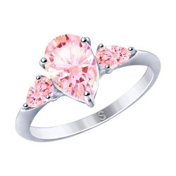 Кольцо из серебра с фианитами (Арт.94012751)