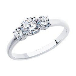 Кольцо из серебра с фианитами (Арт.94-110-01217-1)