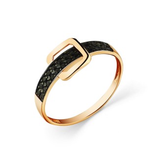 Кольцо с фианитами «Black Belt» из золота 585 Carlin (арт.001-0677-0005-012)