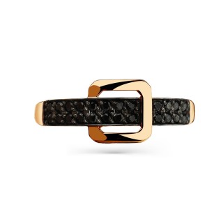 Кольцо с фианитами «Black Belt» из золота 585 Carlin (арт.001-0677-0005-012)