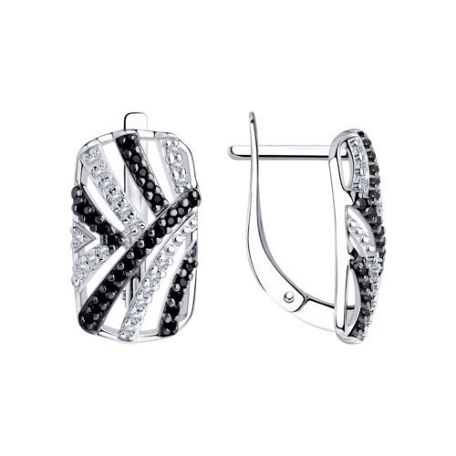 Серьги из серебра с фианитами (Арт.94-120-00785-1)