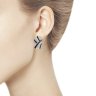 Серьги из серебра с фианитами (Арт.94-120-00785-1)