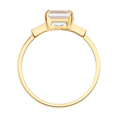 Кольцо золотое пробы 585 с горным хрусталем (Арт.51-310-02948-1)