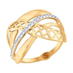 Кольцо из золота с фианитами (Арт.017720)