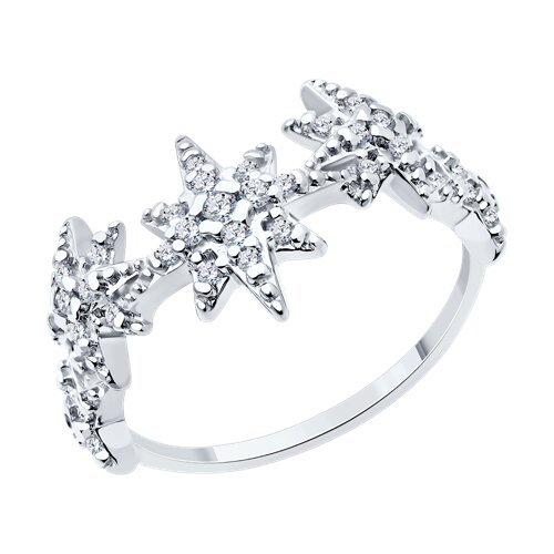 Кольцо из серебра с фианитами (Арт.94014085)