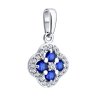Подвеска из серебра с сапфирами и фианитами (Арт.62030012) Подвеска из серебра с сапфирами и фианитами (Арт.62030012)