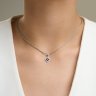 Подвеска из серебра с сапфирами и фианитами (Арт.62030012) Подвеска из серебра с сапфирами и фианитами (Арт.62030012)