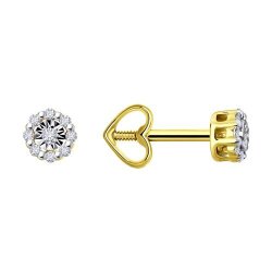 Серьги из комбинированного золота с бриллиантами (Арт.53-222-02061-1)