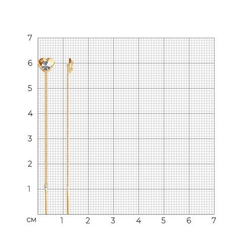 Серьги-цепочки из золота с алмазной гранью (Арт.022410)