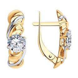 Серьги из золота с фианитами (Арт.027331)