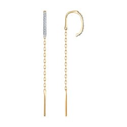 Серьги из золота с фианитами (Арт.028688)