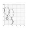 Серьги из серебра с фианитом «Лунный Орбиталь» Соколов (арт.94023966)