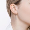 Серьги из серебра с фианитом «Лунный Орбиталь» Соколов (арт.94023966)