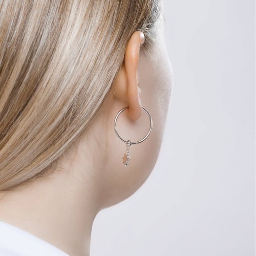 Серьги из серебра с фианитами (Арт.94023966)