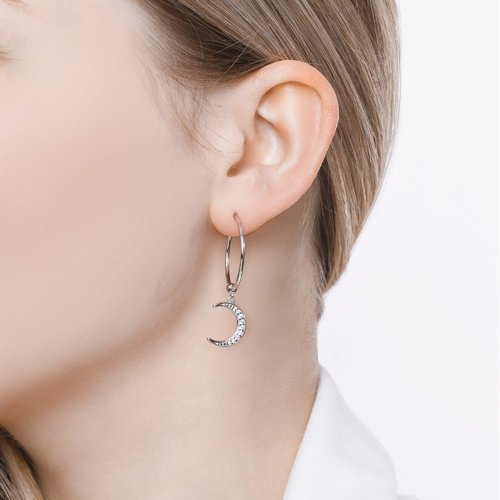 Серьги из серебра с фианитами (Арт.94023966)