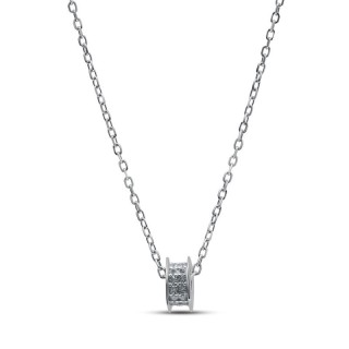 Ожерелье серебряное с кубическим цирконием «Крылья света» Myjewels (арт.0512)
