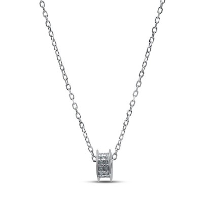 Ожерелье серебряное с кубическим цирконием «Крылья света» Myjewels (арт.0512)